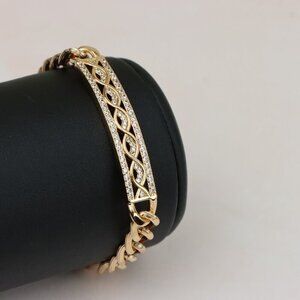 "Elegant Rose Gold Bracelet with Infinity Design and CZ Accents, XPBL0853